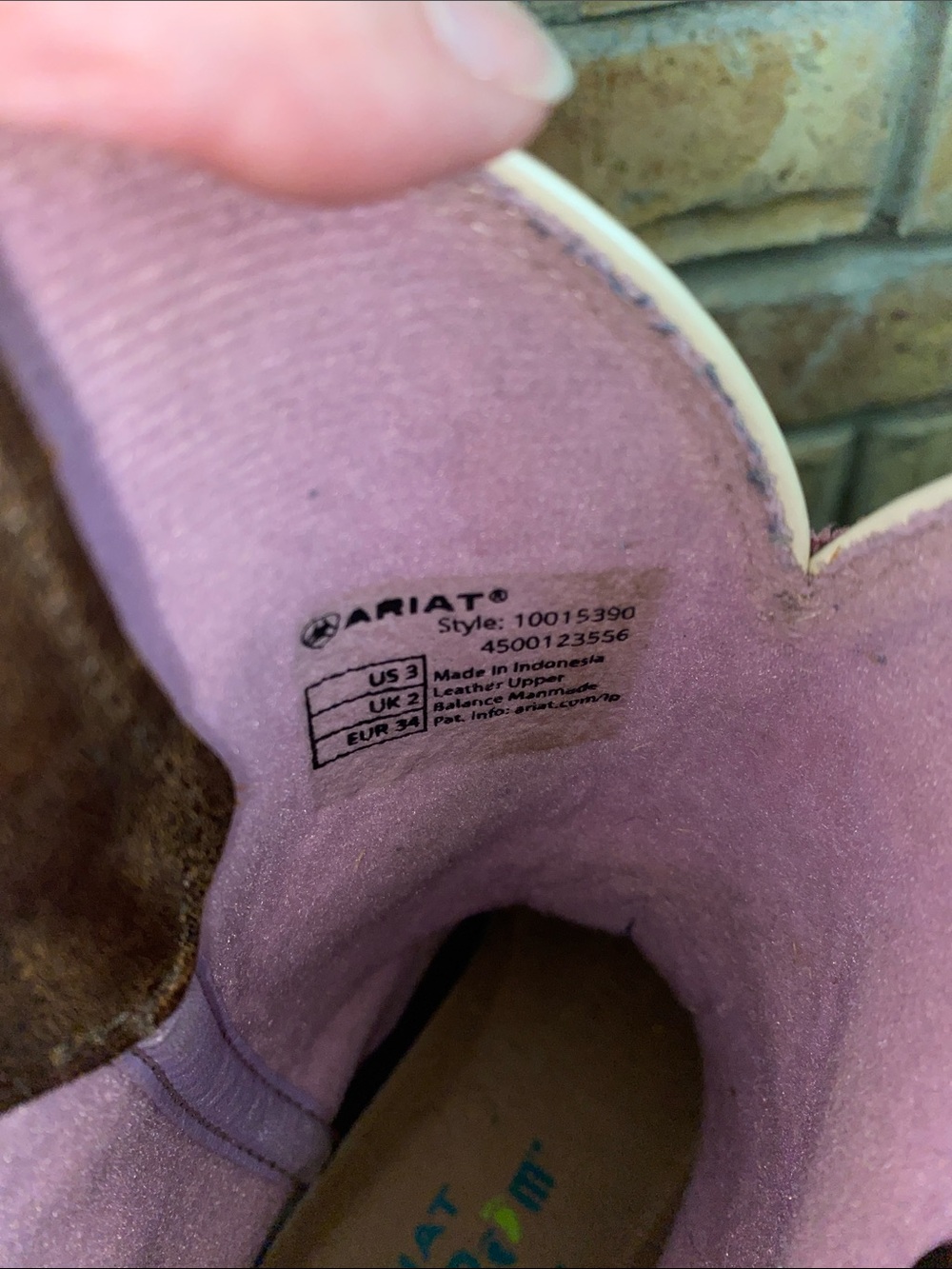 ARIAT GIRLS' TOMBSTONE WESTERN BOOTS - BROAD SQUARE TOE - Picture 6 of 8